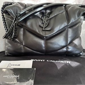 YSL loulou puffer small chain in quilted lambskin